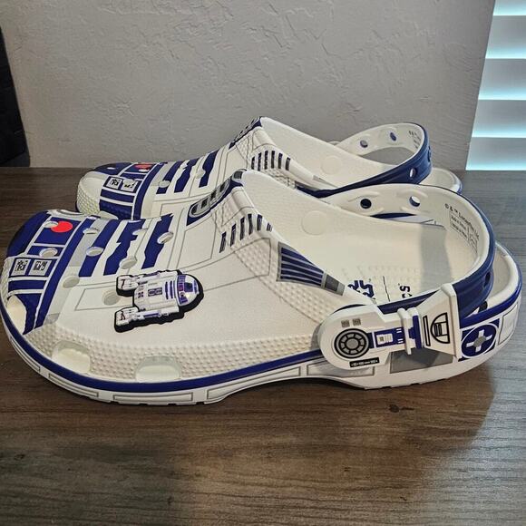 Star Wars R2-D2 Crocs Classic Clog W Sz 9 M7 White Droid SciFi Action Lucus Film main image 4
